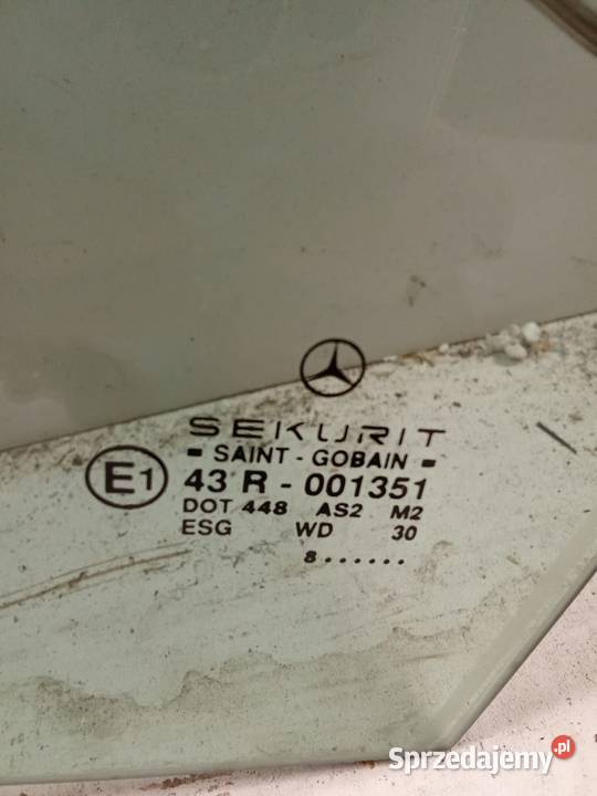 Szyba Drzwi Lewa Przednia Mercedes Aclass W168 Bralin