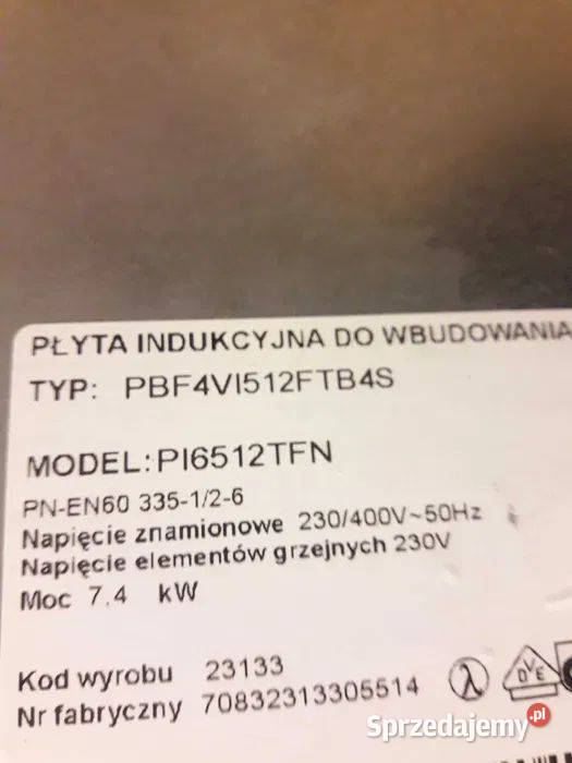 Płyta indukcyjna Amica PI6512TFN części moduł Wólka Podleśna