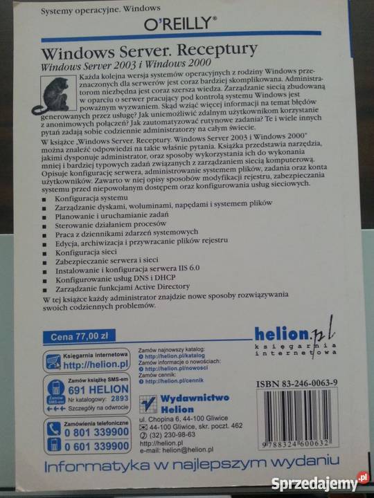 Robbie Allen Windows Server receptury SPRZEDAM Pabianice sprzedam