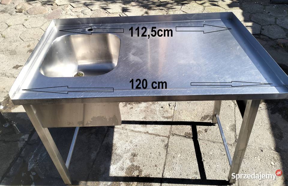 Zlew gastronomiczny 1komorowy 120x67x90 sprzedam