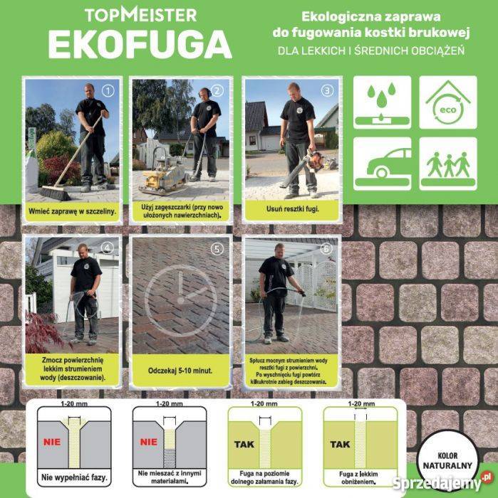 Ekofuga kolor naturalny worek 25 TopMeister Budownictwo i akcesoria Brzeg Dolny