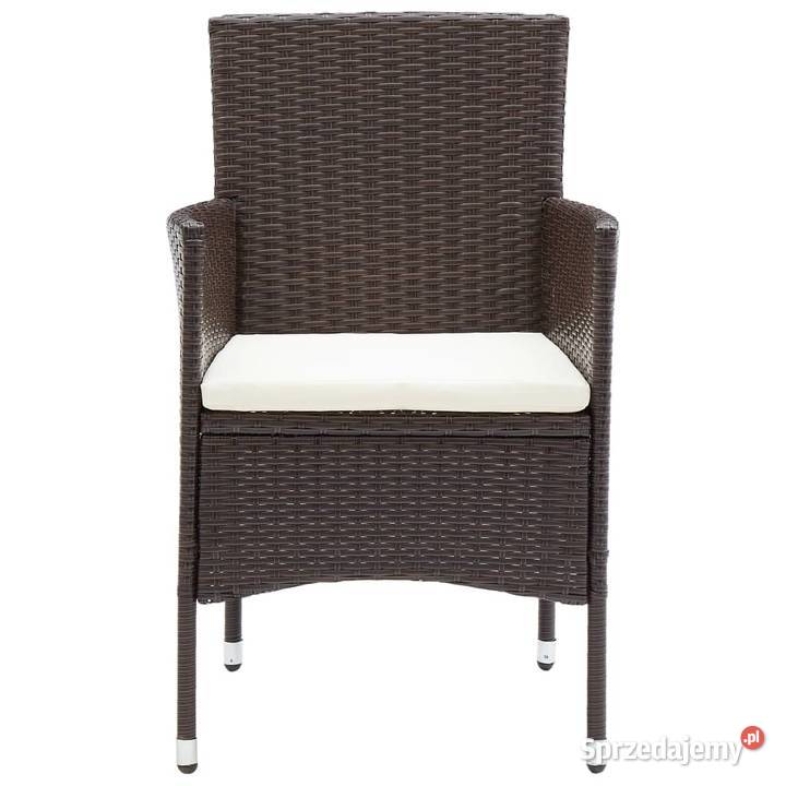 vidaXL Krzesła ogrodowe 2 polirattan brązowe mazowieckie Warszawa