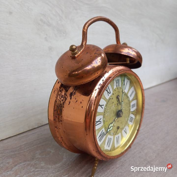Miedziany francuski zegar francuski budzik Pozostałe mazowieckie Warszawa