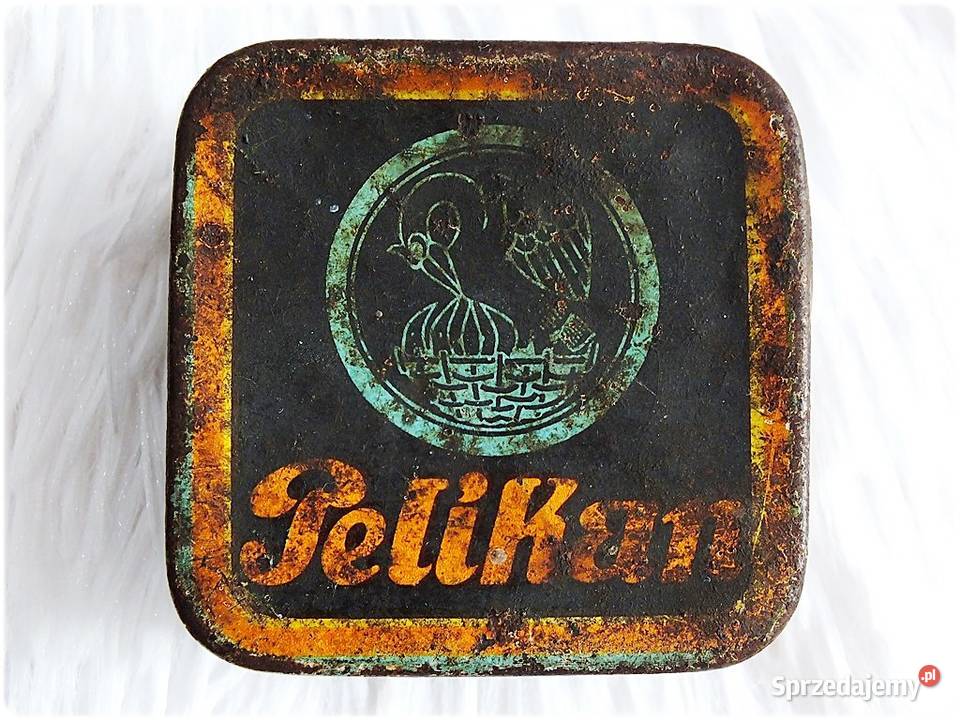 Stare Pudełko Pelikan przedwojenne z lat 30tych lubuskie Żary