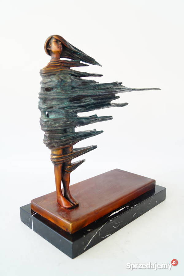 Kobieta na wietrze styl Salvador Figura z brązu Antyki, Sztuka, Kolekcje Gizałki