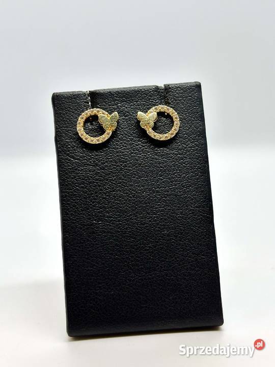 Nowe złote kolczyki pr 585 130g Motylki sztyft Elbląg