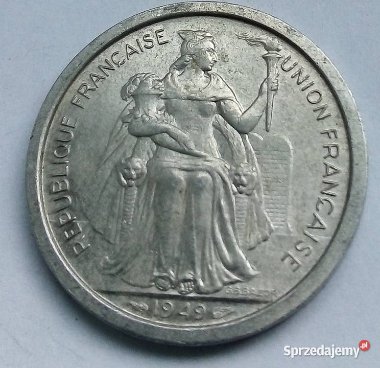 NOWA KALEDONIA2 FRANCS1949 r mazowieckie Legionowo
