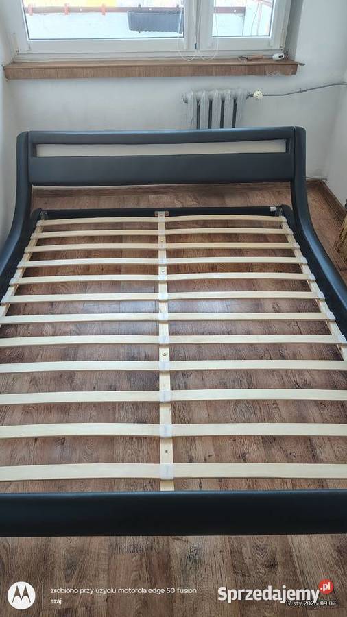 Łóżko z Eco skóry z oświetleniem śląskie Sosnowiec