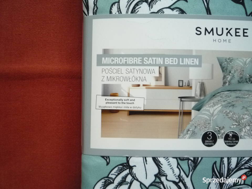 Smukee nowa zielona pościel satynowa mikrowłókno Szczecin