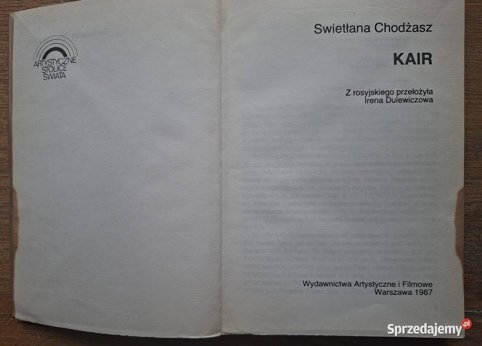 Kair Swietłana Chodżasz Artystyczne stolice małopolskie sprzedam