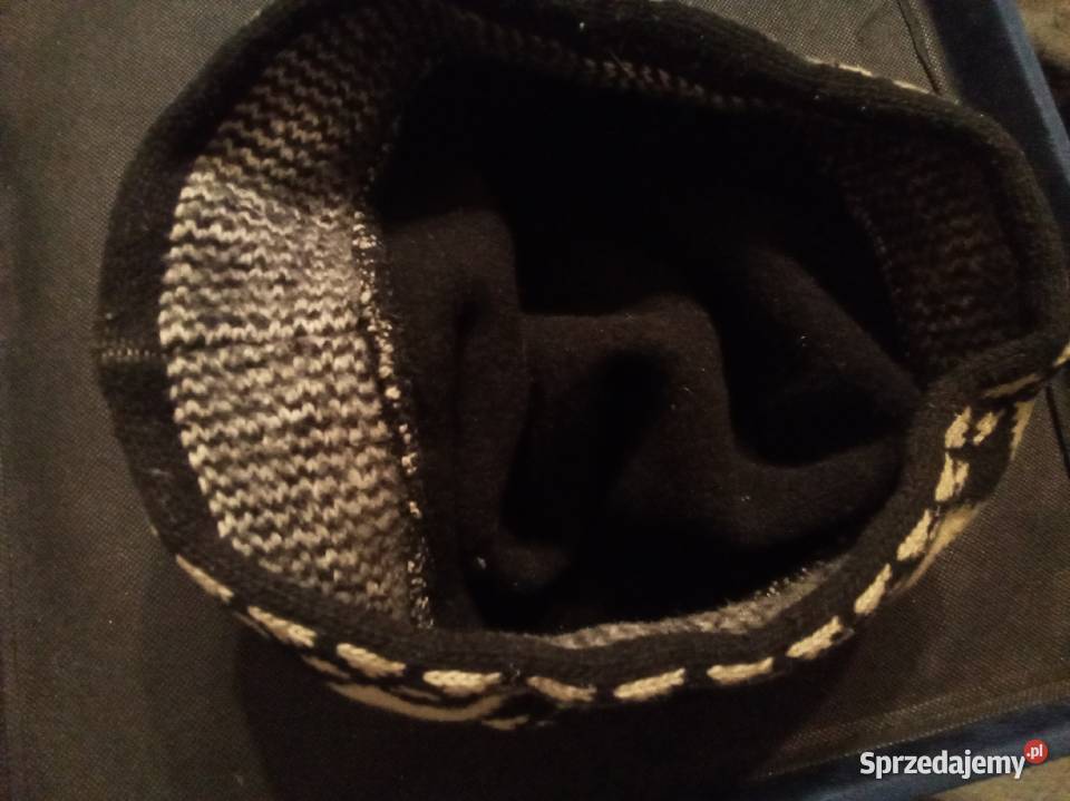 Beret czarny z wzorkiem Vintage Dla kobiet Warszawa sprzedam