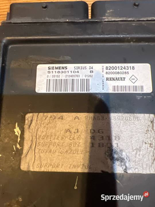 Komputer silnika renault 8200124318 Margonin