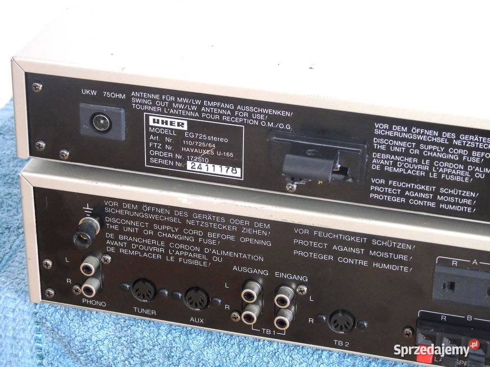 Wzmacniacz i Tuner UHER VG825 i EG725 Vintage Jasło sprzedam