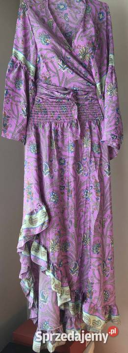 Komplet BOHO bluzka spódnica jedwab 12 kolorów Warszawa