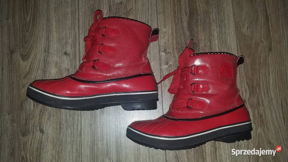 Buty SOREL 4041 26 śniegowce zimowe Skóra czerwony Białystok sprzedam