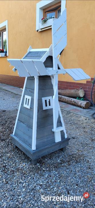 Wiatrak ogrodowy drewniany Ogród Jordanów sprzedam