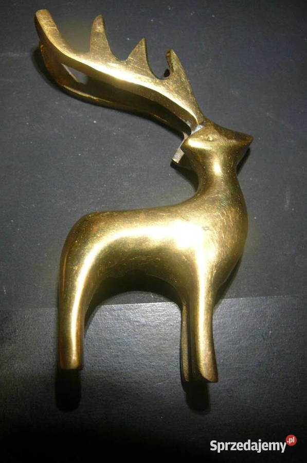 Renifer złoty metal stary Dekoracje i ozdoby Wrocław sprzedam
