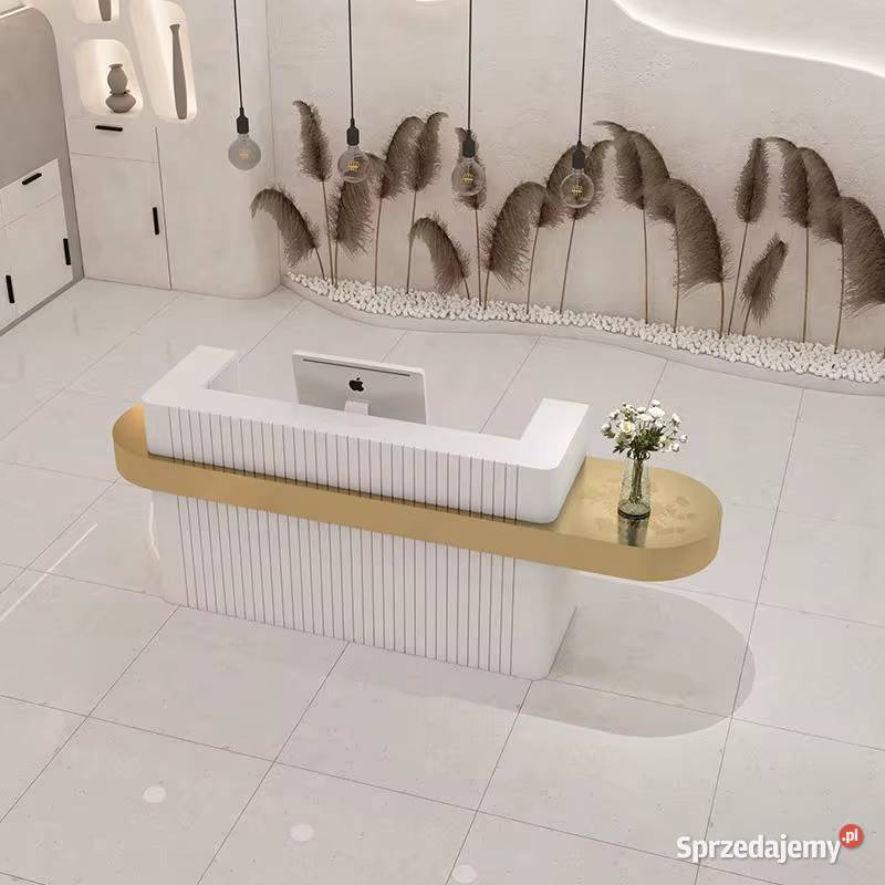 Biała złota recepcja ryflowana podświetlana sprzedam