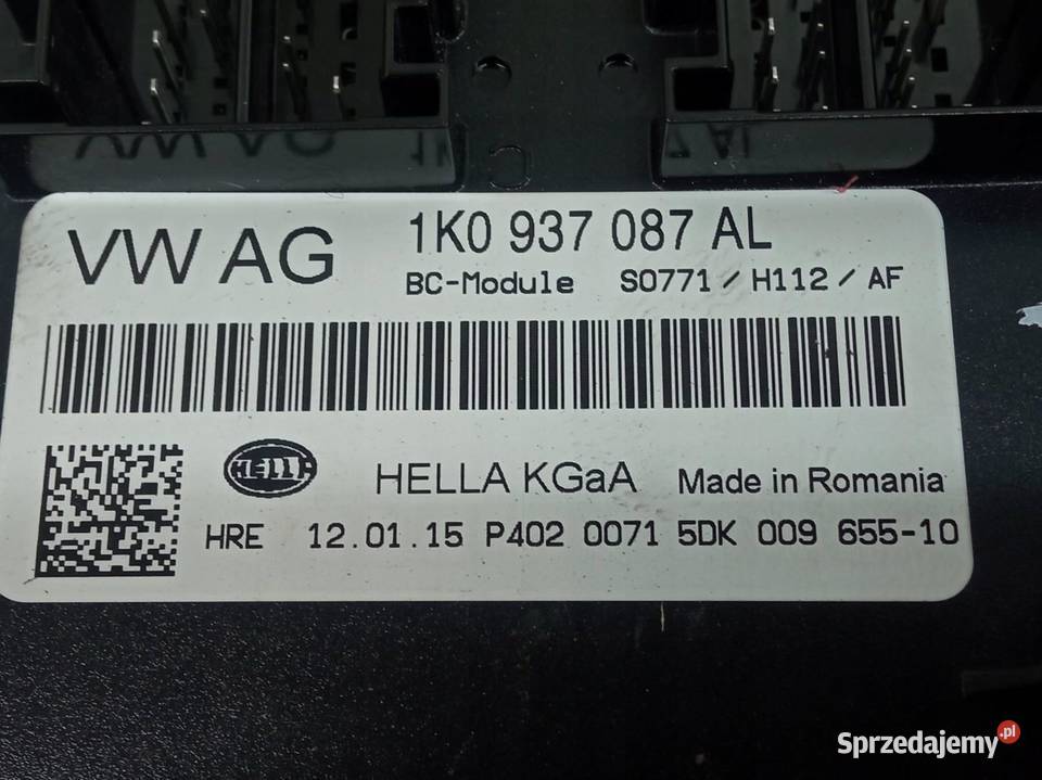 MODUŁ KOMFORTU 1K0937087AL Skoda Superb II świętokrzyskie