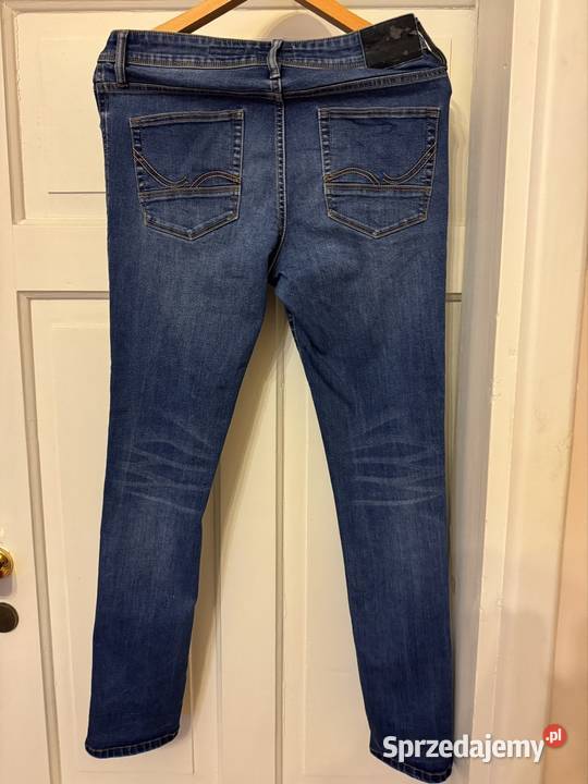 Jeansy męskie 3032 slim fit granatowe Carry z niebieski śląskie Częstochowa
