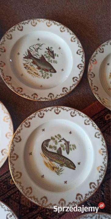 Talerz do ryb Limoges Francja Ze znamienitej