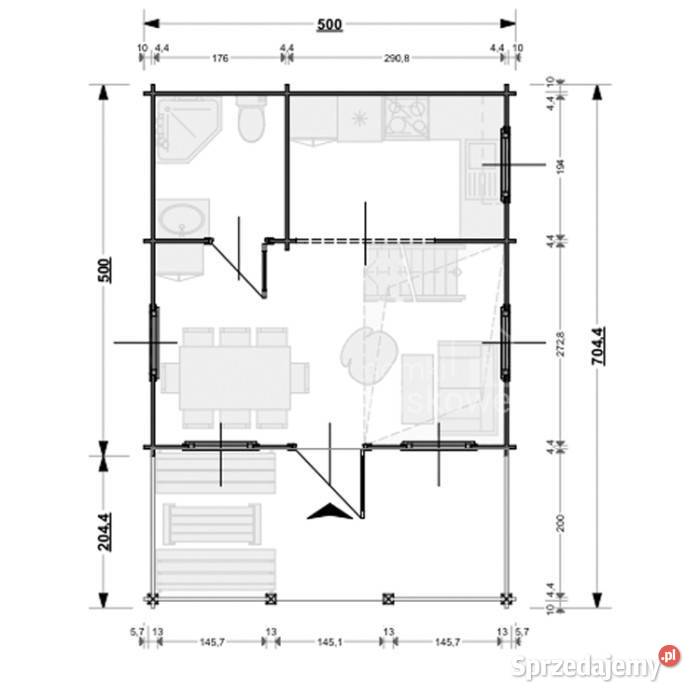 DOM domek drewniany letniskowy z bali MADAGASKAR wielkopolskie Września