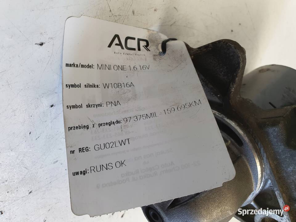 ROZRUSZNIK Mini One R50 R53 16 16V ROZRUSZNIK Rudka