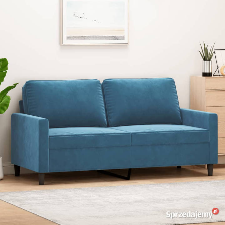 Sofa 2osobowa niebieski 140 tapicerowana sprzedam