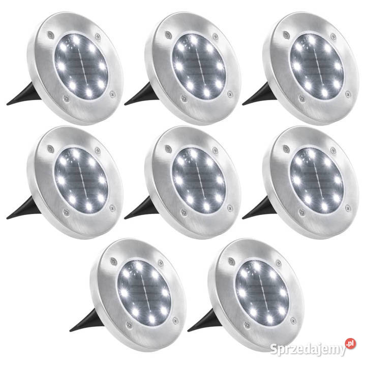 Solarne lampy gruntowe 8 białe LED WM44416