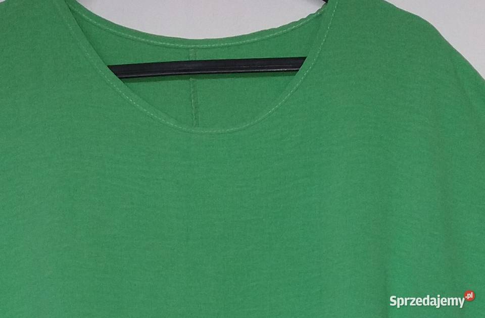 4XL Włoska tunika nowa groszkowa zieleń Gliwice