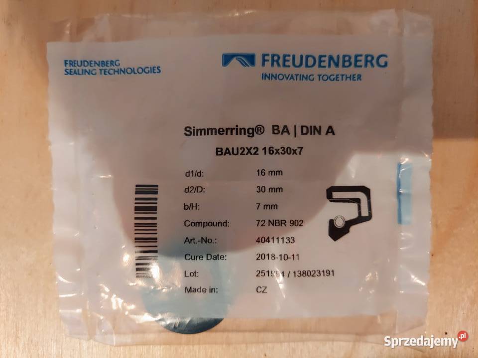 simmering freudenberg BAU2x2 16x30x7 małopolskie Kraków