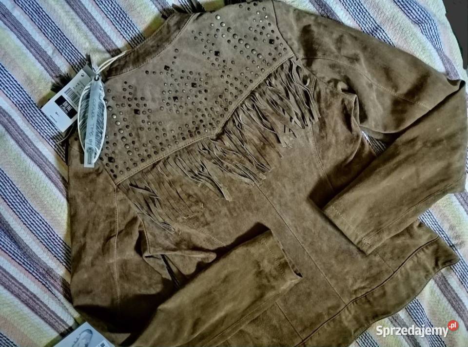 Stradivarius Premium kurtka SKÓRZANA ramoneska Leszno