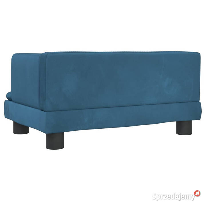 Sofa dzieci niebieska 60x40x30 aksamit WM3196317 Warszawa