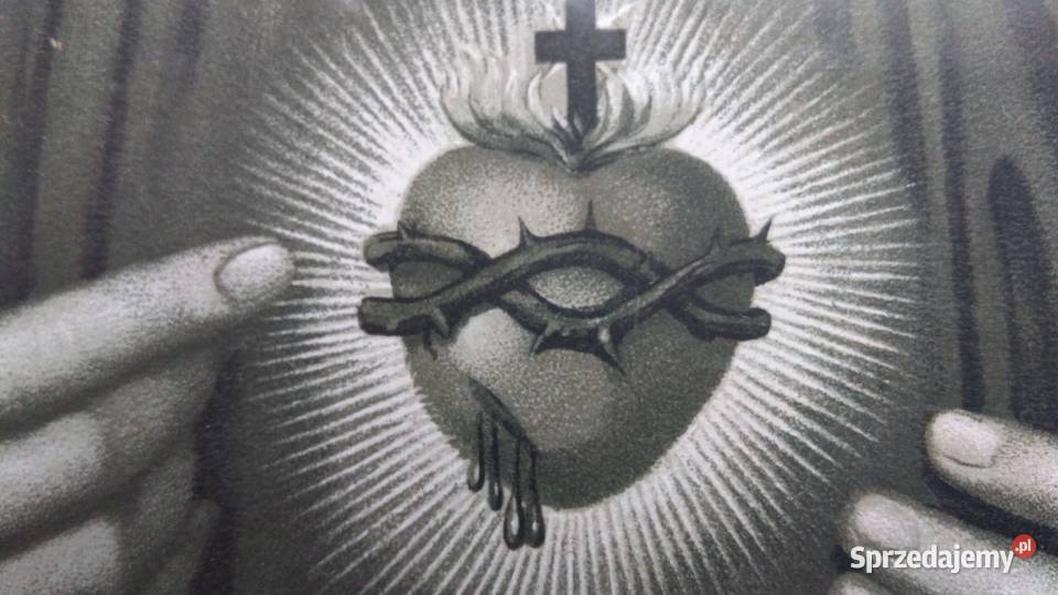 STARE ŚWIĘTE OBRAZKI JEZUS MARIA OLEODRUK Warszawa