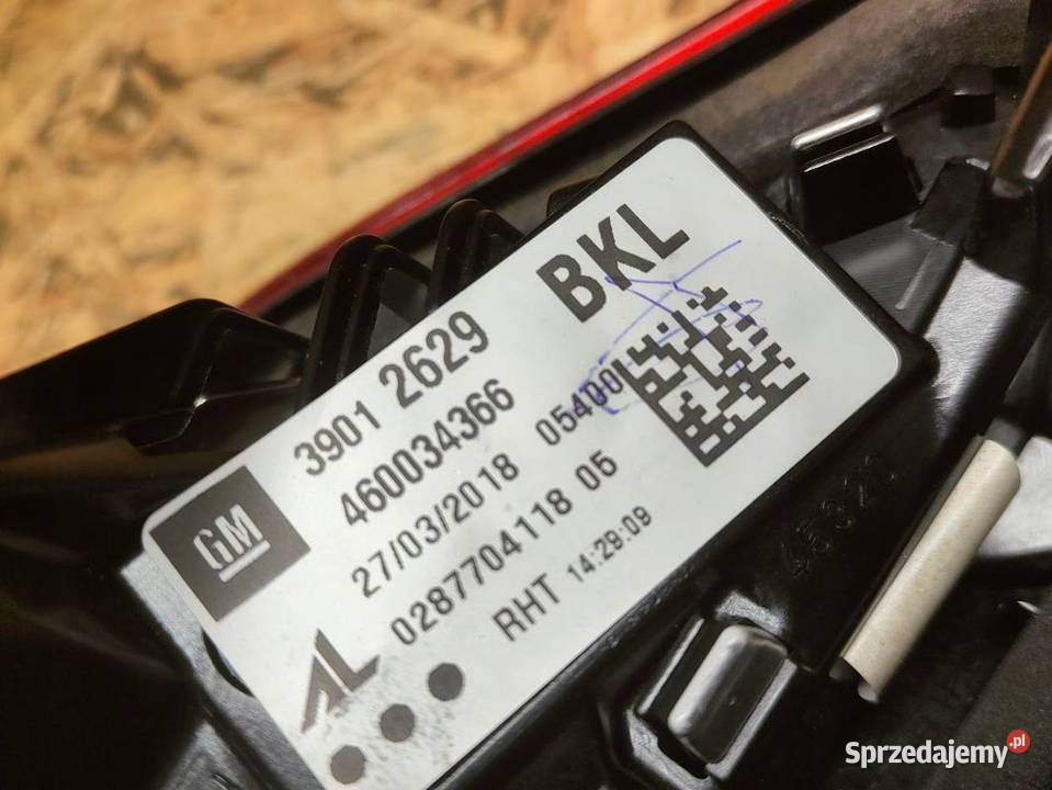 Lampa w Klapę Lewa Opel Corsa E 3Drzwi 39012629 Pozostałe Pleszew