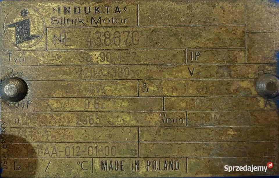 silnik elektryczny 22kW 2865obr 3fazowy INDUKTA sprzedam