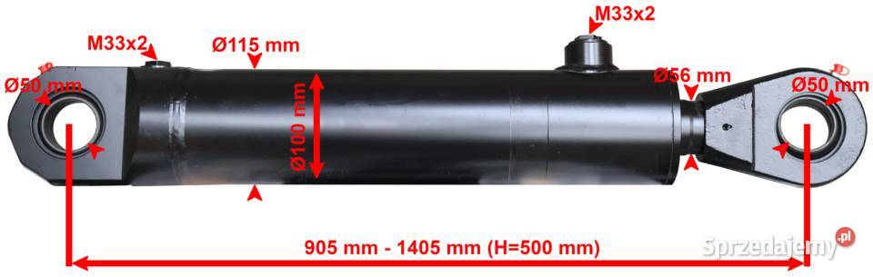 Polski mocny siłownik HYDRAULICZNY cylinder Solec Kujawski
