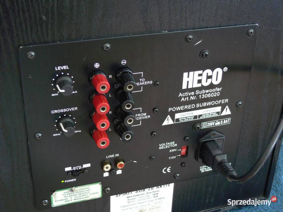 Sub akt Heco sprawny i mocny WYSYŁKA Wzmacniacze i pokrewne Elektronika Jasło
