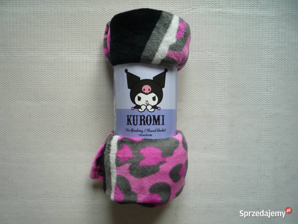 Kuromi Nowy Koc 130x160 Różowo czarny Sanrio Szczecin