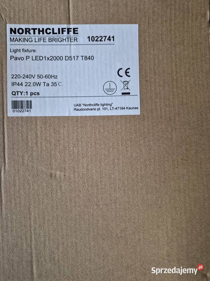 2 x Nowa lampa sufitowa LED Northcliffe Pavo P Plafony Dom i Ogród wielkopolskie