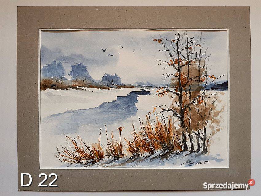 Akwarela Obraz Pejzaż