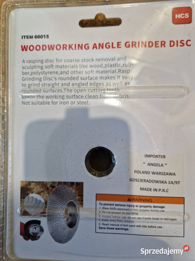 Tarcza Ściernica do drewna stożkowa 125x22 Głogowa