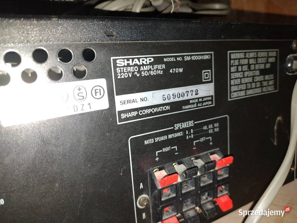 Sharp Stereo Amplifier SM1000 łódzkie Osjaków