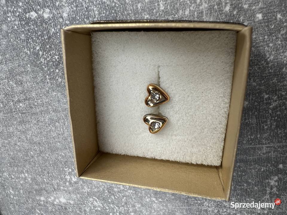 Kolczyki złote serce serca Zegarki i Biżuteria Jasło
