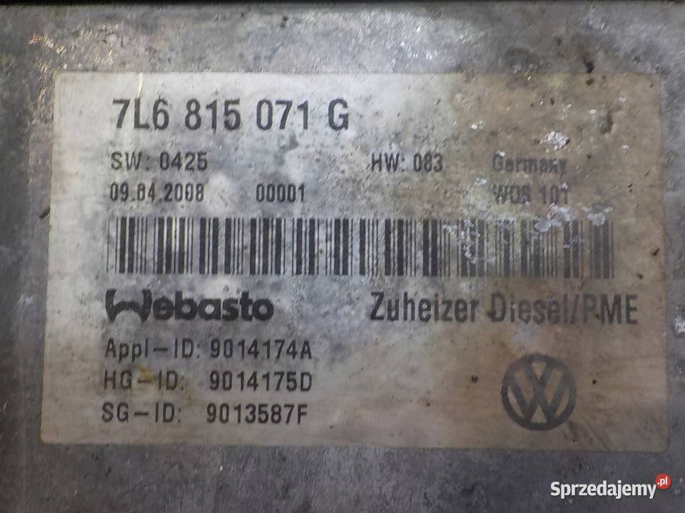 VW TOUAREG I 7L LIFT 25 TDI 08r webasto osobowe Suków