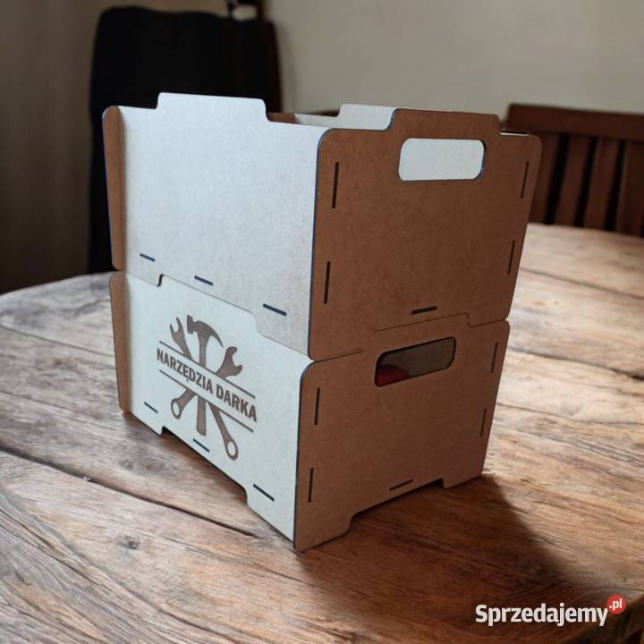 Modułowa Skrzynka Organizer z Grawerem brązowy