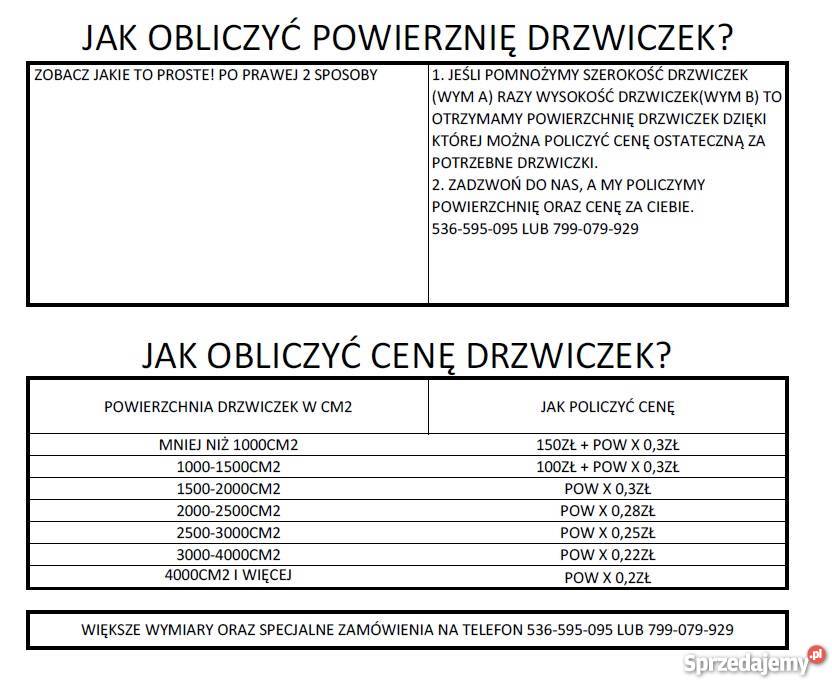Drzwiczki drzwi do kominka kominkowe twój wymiar Pozostałe Kraków
