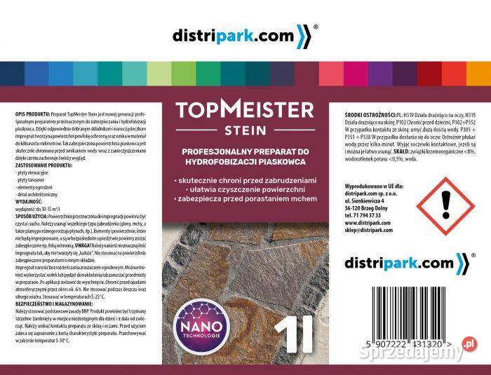Impregnat do piaskowca TopMeister Stein 5 l nano Poznań sprzedam