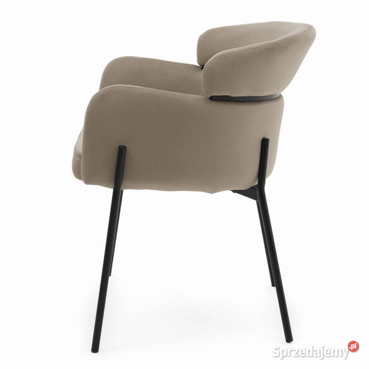Krzesło Tapicerowane Bolzano Ciemnobeżowe Tarchały Małe sprzedam