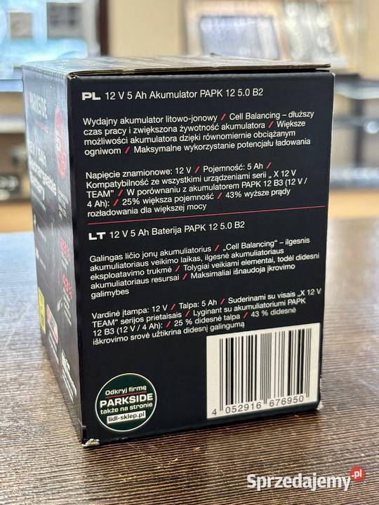 Bateria PARKSIDE Akumulator seria Performance Akumulatory warmińsko-mazurskie Elbląg